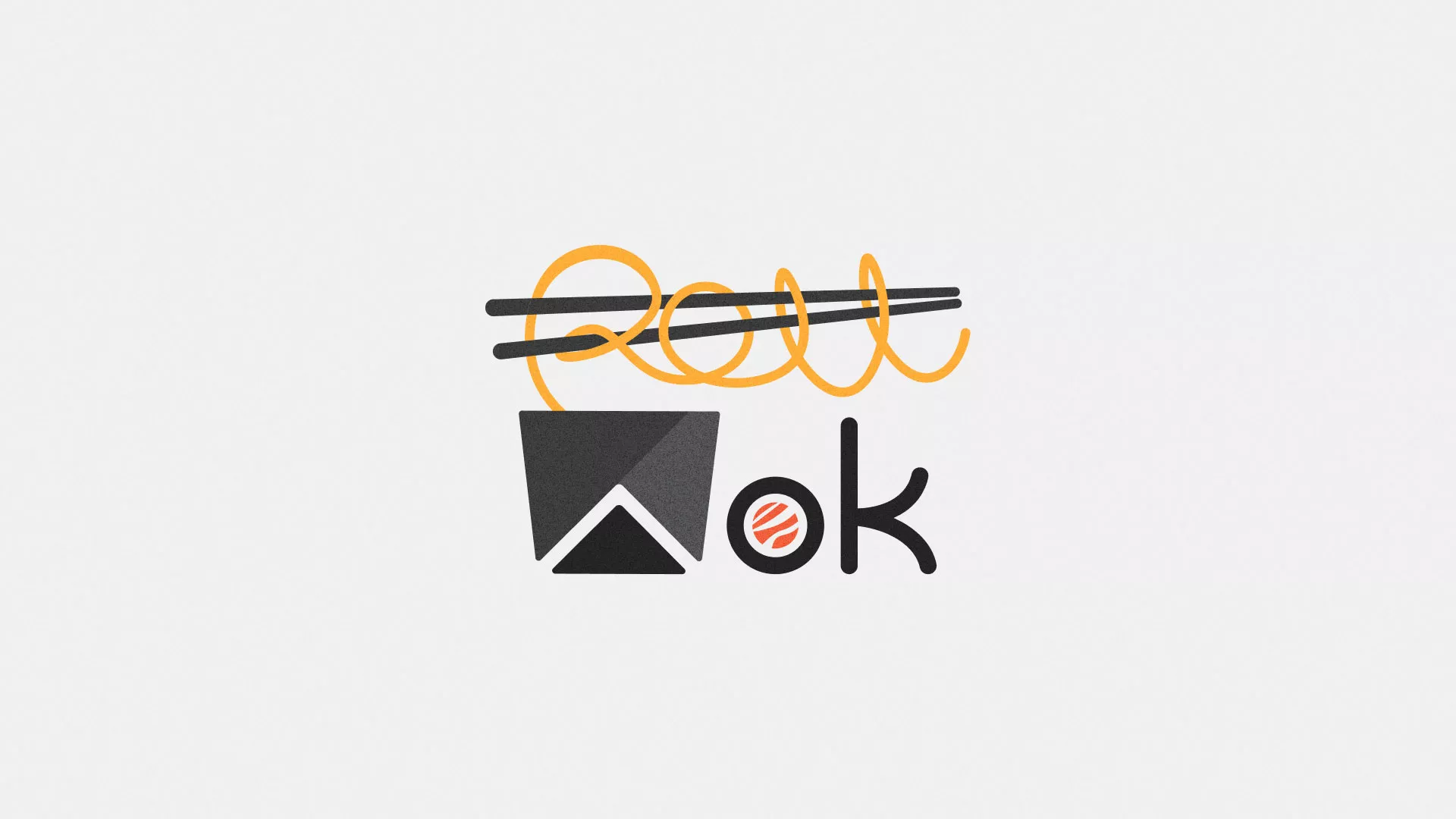 Разработка логотипа суши-бара «Roll Wok Club» в Апшеронске